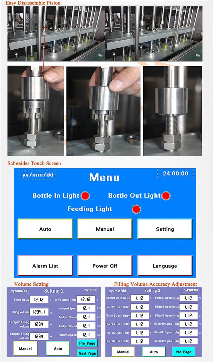 Automatisk servomotorflaskefyllingsmaskin 6