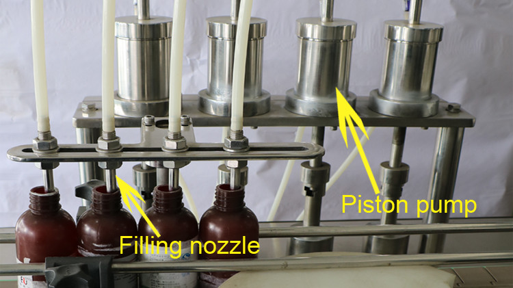 500 ml rund flaskepåfyllingsmaskin med tetning av hetten og starhjulet kjører
