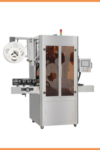 Automatisk etikett med rund flaskeinnpakning