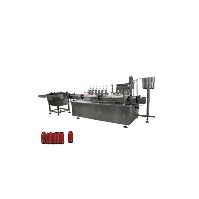 Liten flaske øyedråper, neglelakkpåfyllingsmaskin og capping machine